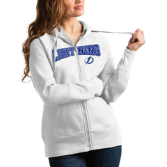Tampa Bay Lightning Antigua Women's Wordmark Victory Full-Zip Hoodie -  NHL Hoodies