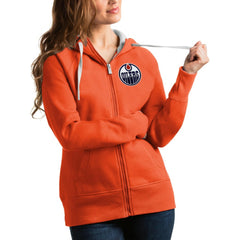 Edmonton Oilers Antigua Women's Victory Full-Zip Hoodie -  NHL Hoodies