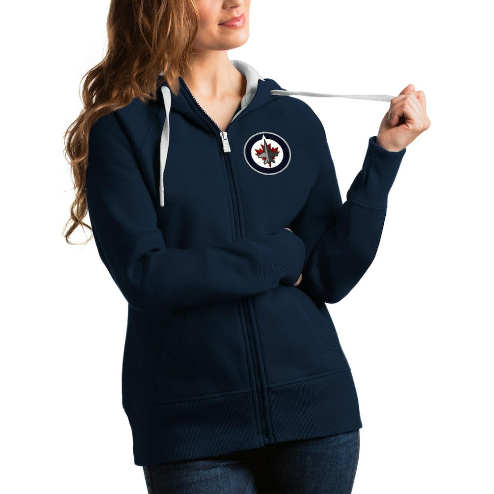 Winnipeg Jets Antigua Women's Team Victory Full-Zip Hoodie -  NHL Hoodies