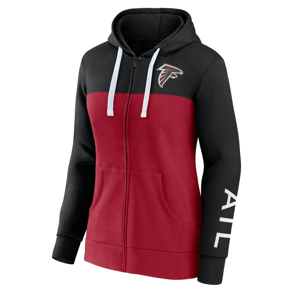 Atlanta Falcons Women's Take The Field Color Block Full-Zip Hoodie | NFL New