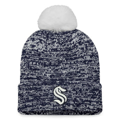 Seattle Kraken Fanatics Women's Glimmer Cuffed Knit Hat with Pom -  NHL Hats