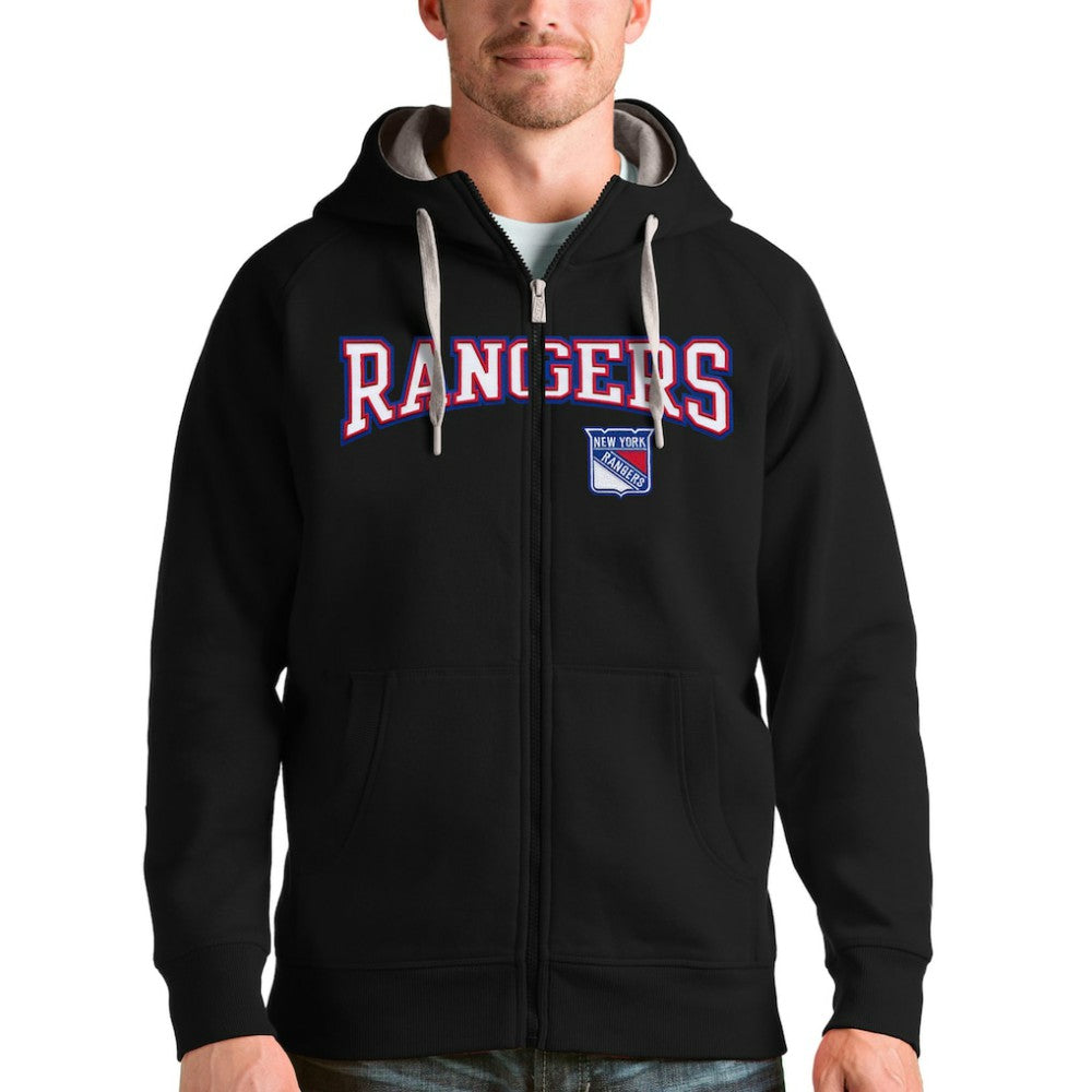 New York Rangers Antigua Wordmark Victory Full-Zip Hoodie -  NHL Hoodies