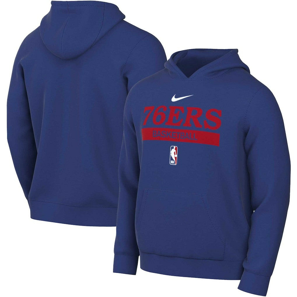 Royal Philadelphia 76ers 2022/23 Spotlight On-Court Practice Performance Pullover Hoodie | NBA