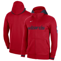 Red Washington Wizards Authentic Showtime Performance Full-Zip Hoodie | NBA