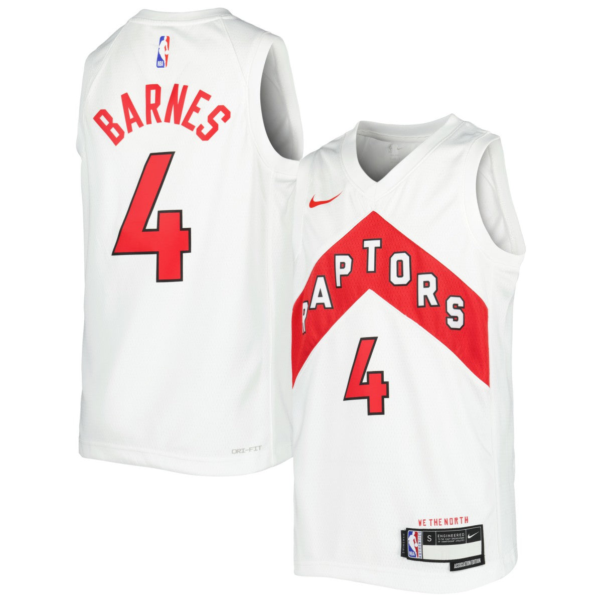 White Scottie Barnes Toronto Raptors Youth Swingman Jersey | NBA