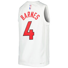 White Scottie Barnes Toronto Raptors Youth Swingman Jersey | NBA