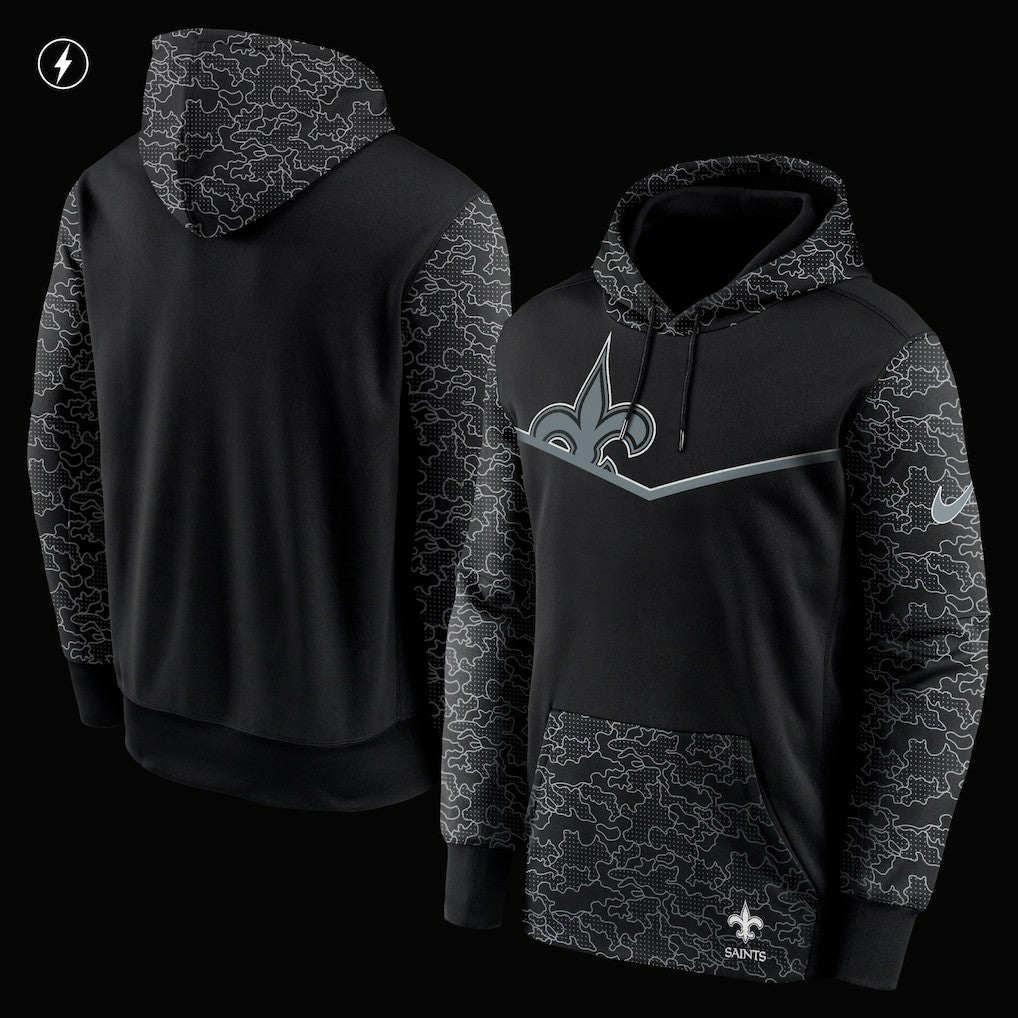 New Orleans Saints RFLCTV Chevron Pullover Hoodie | NFL New