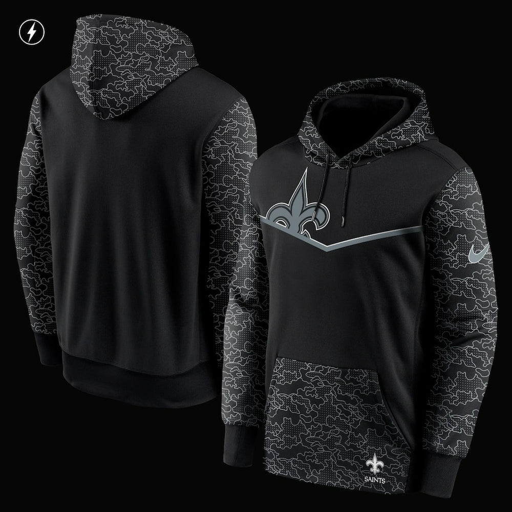 New Orleans Saints RFLCTV Chevron Pullover Hoodie | NFL New