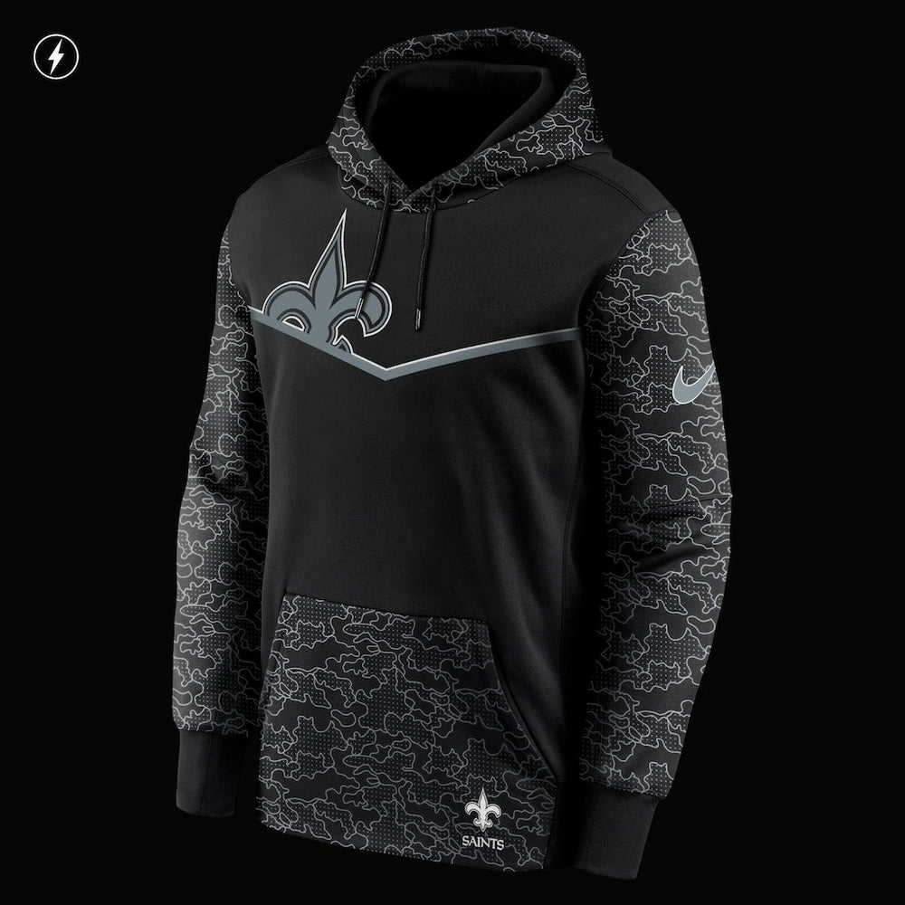 New Orleans Saints RFLCTV Chevron Pullover Hoodie | NFL New