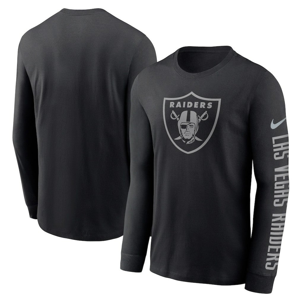 Las Vegas Raiders RFLCTV Name and Logo T-Shirt | NFL Sale
