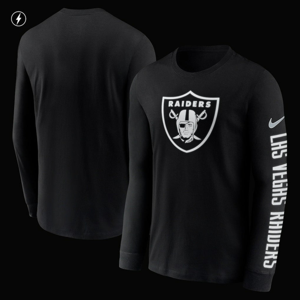 Las Vegas Raiders RFLCTV Name and Logo T-Shirt | NFL Sale