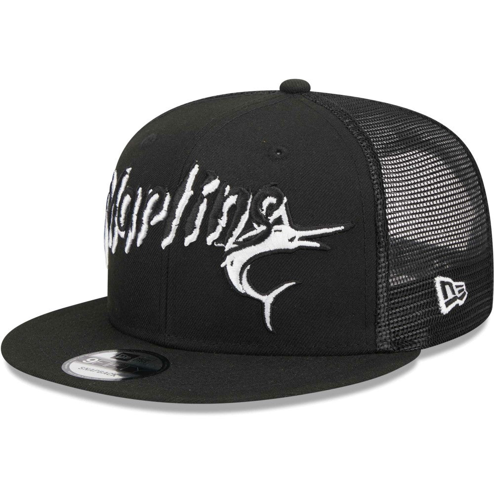 Miami Marlins New Era Street Trucker 9FIFTY Snapback Hat - MLB Hats