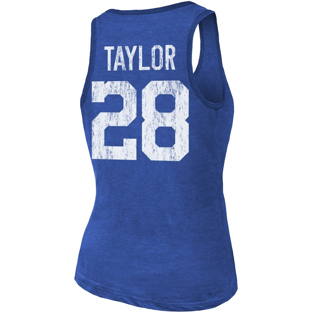 Indianapolis Colts Jonathan Taylor  Majestic Threads Women's Player Name & Number Tri-Blend Tank Top | NFL US