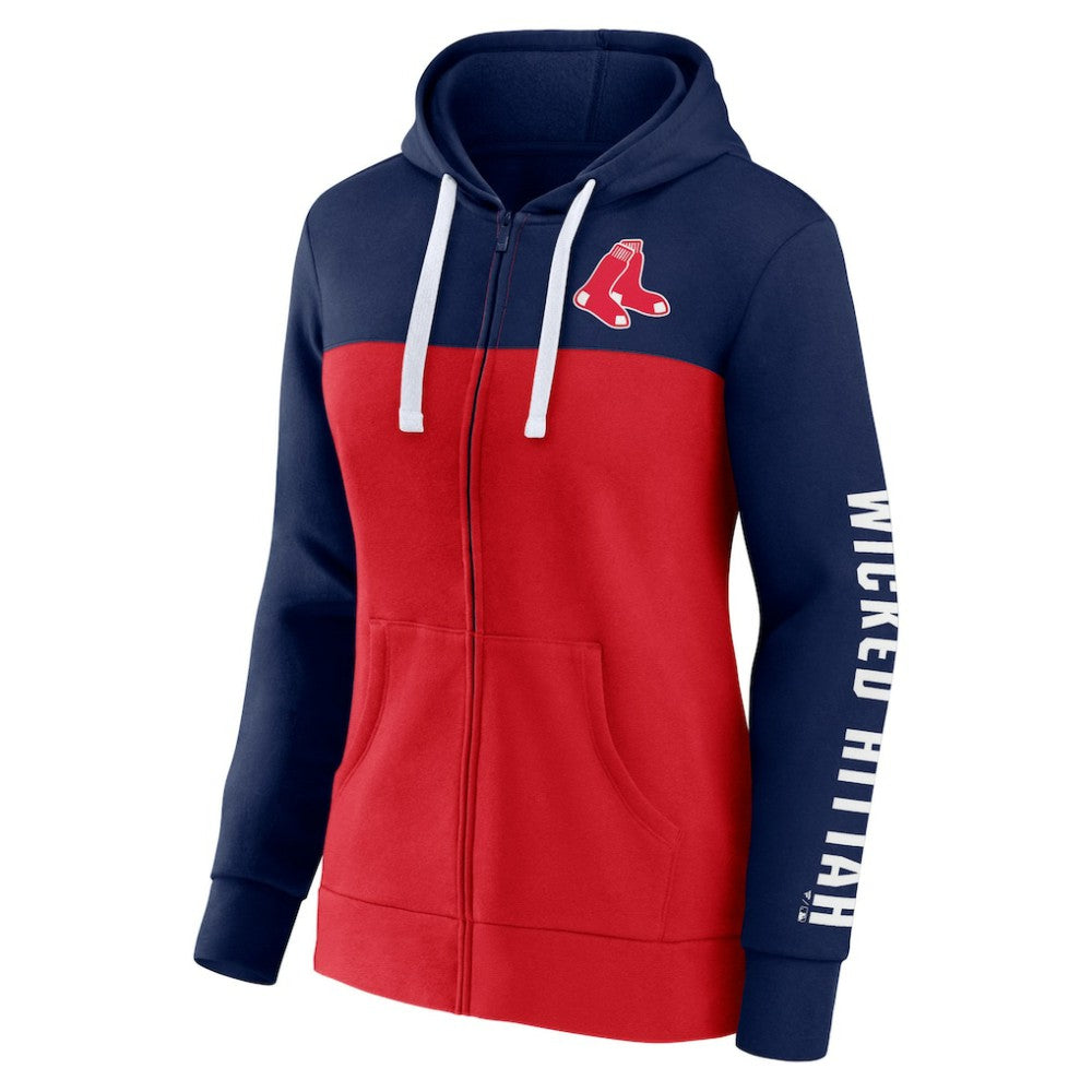 Boston Red Sox Fanatics Women's Take The Field Colorblocked Hoodie Full-Zip Jacket - MLB Jackets