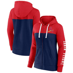St. Louis Cardinals Fanatics Women's Take The Field Colorblocked Hoodie Full-Zip Jacket - MLB Jackets