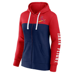 St. Louis Cardinals Fanatics Women's Take The Field Colorblocked Hoodie Full-Zip Jacket - MLB Jackets