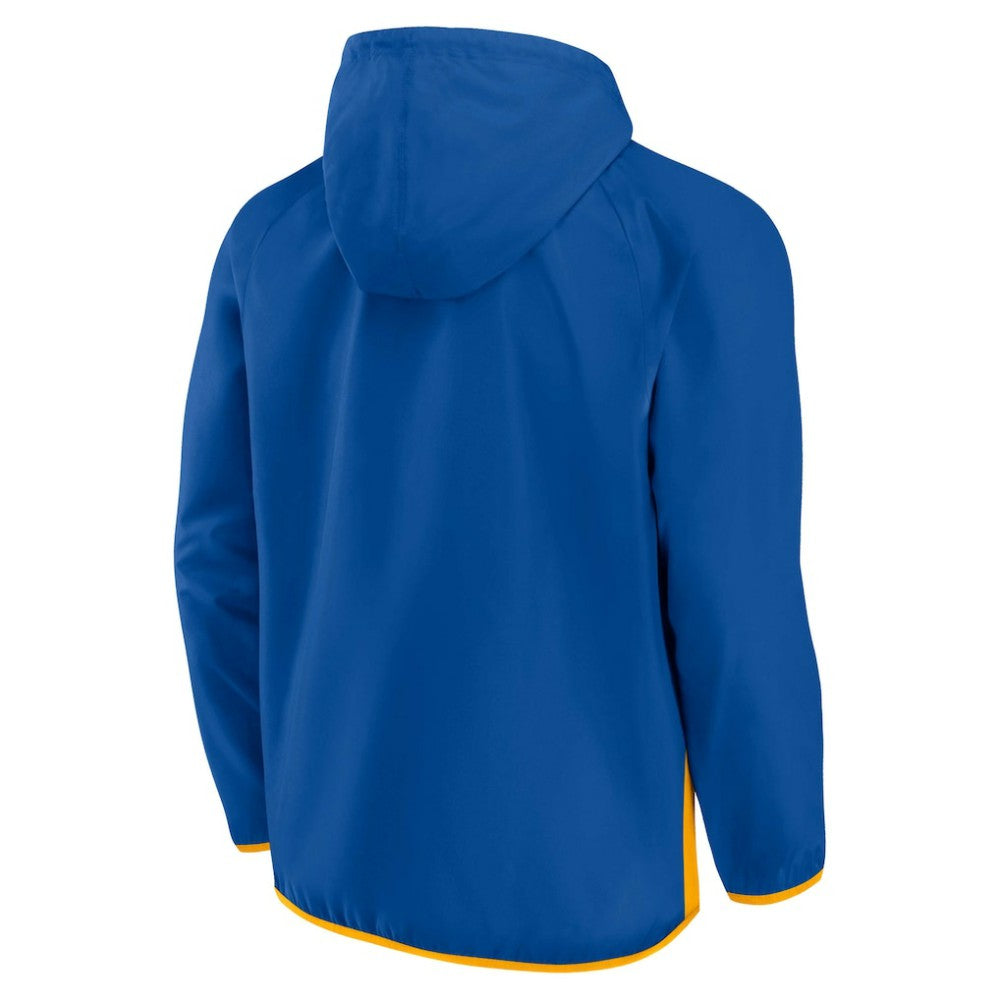 St. Louis Blues Fanatics Backhand Shooter Defender Anorak Raglan Hoodie Quarter-Zip Jacket -  NHL Hoodies