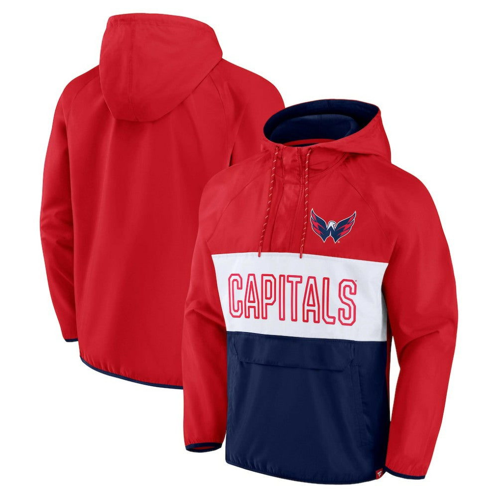 Washington Capitals Fanatics Backhand Shooter Defender Anorak Raglan Hoodie Quarter-Zip Jacket -  NHL Hoodies
