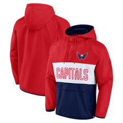 Washington Capitals Fanatics Backhand Shooter Defender Anorak Raglan Hoodie Quarter-Zip Jacket -  NHL Hoodies