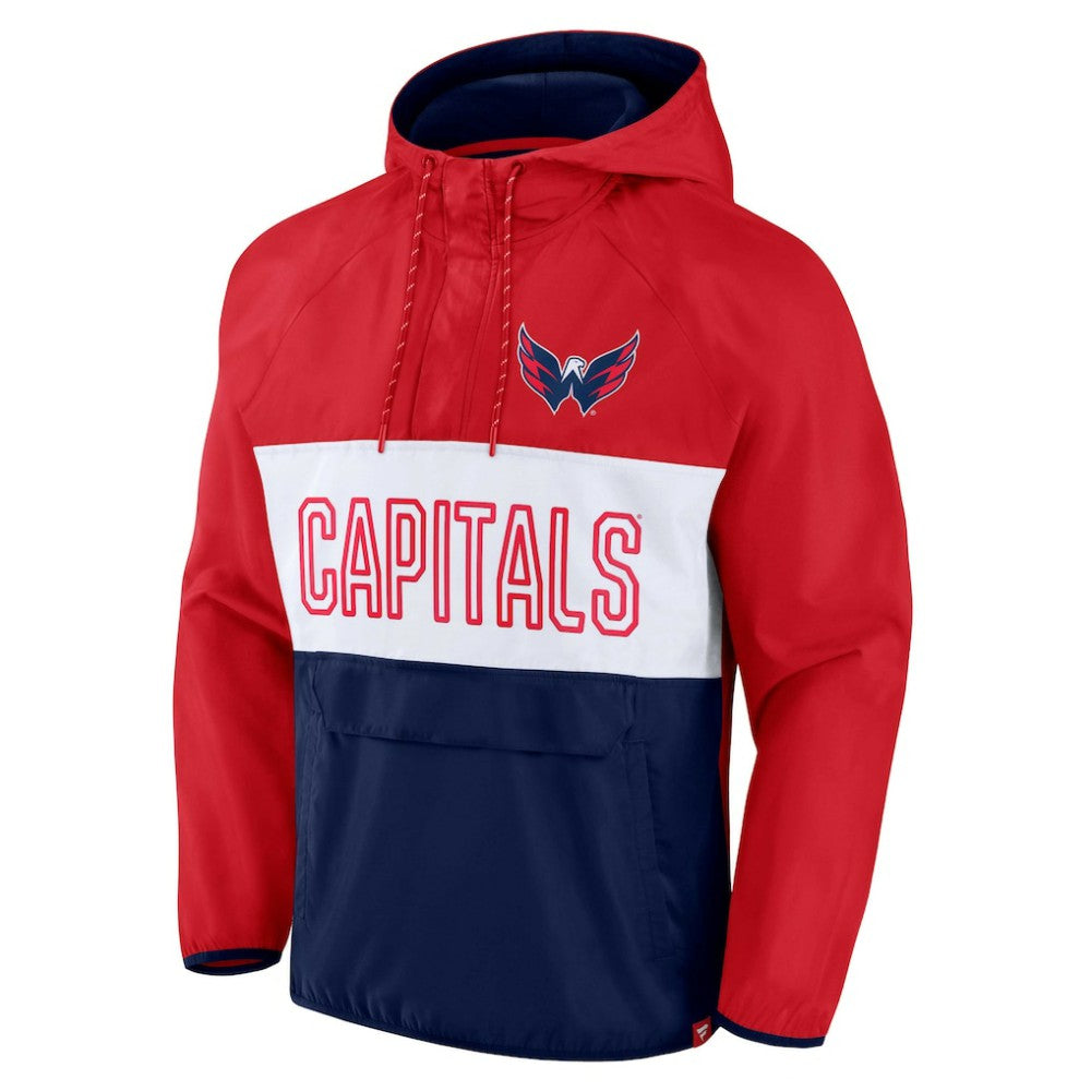 Washington Capitals Fanatics Backhand Shooter Defender Anorak Raglan Hoodie Quarter-Zip Jacket -  NHL Hoodies