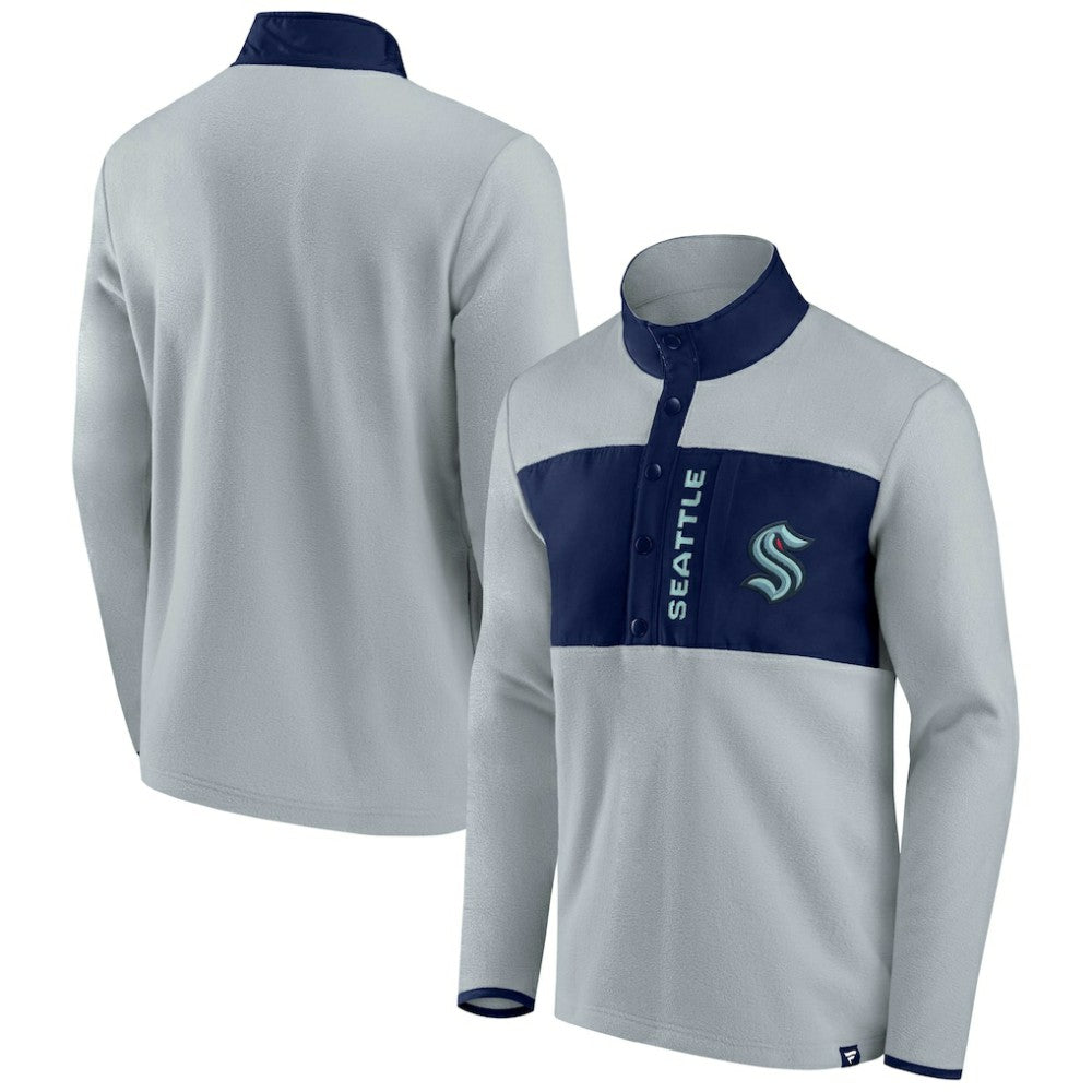 Seattle Kraken Fanatics Hockey Polar Fleece Quarter-Snap Jacket -  NHL Jackets
