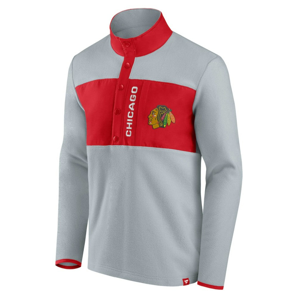 Chicago Blackhawks Fanatics Hockey Polar Fleece Quarter-Snap Jacket -  NHL Jackets