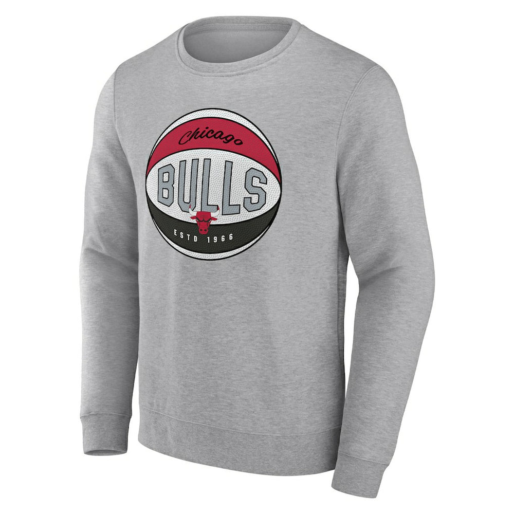 Heathered Gray Chicago Bulls True Classics Vint Pullover Sweatshirt sale | NBA