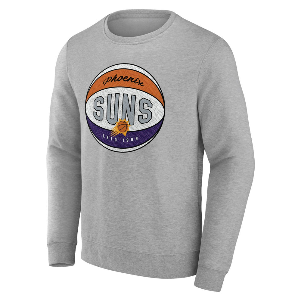 Heathered Gray Phoenix Suns True Classics Vint Pullover Sweatshirt | NBA