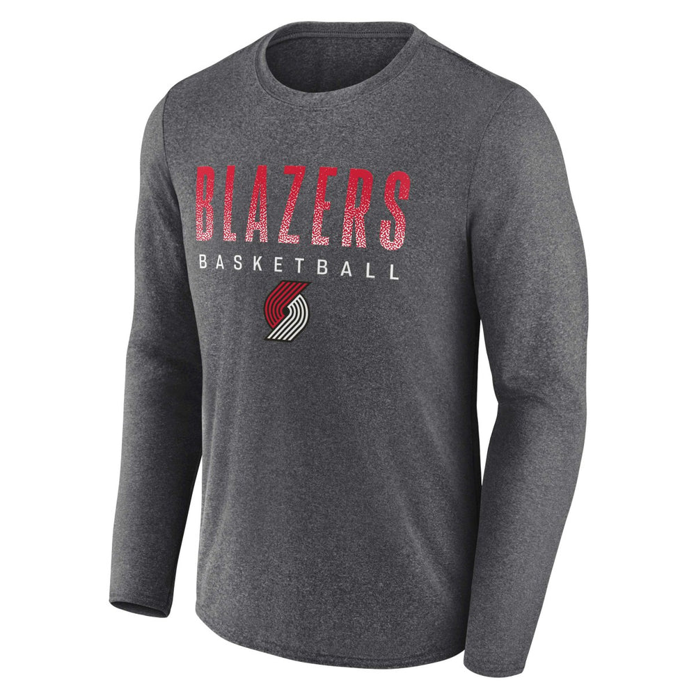 Heathered Charcoal Portland Trail Blazers Where Legends Play Iconic Practice Long Sleeve T-Shirt | NBA