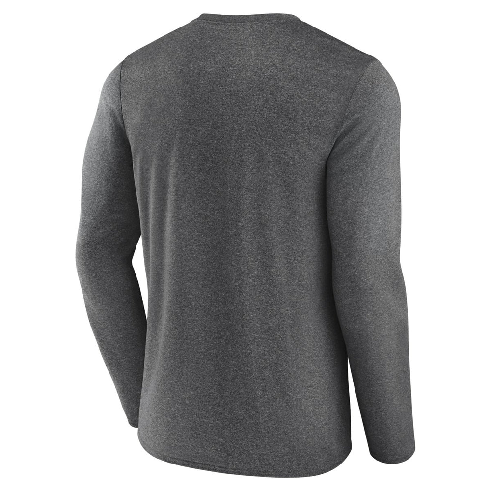 Heather Charcoal Utah Jazz Where Legends Play Iconic Practice Long Sleeve T-Shirt | NBA