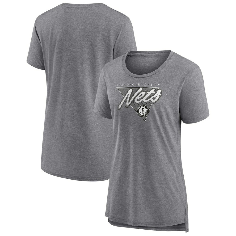 Heathered Gray Brooklyn Nets Women's True Classics Tri-Blend T-Shirt | NBA
