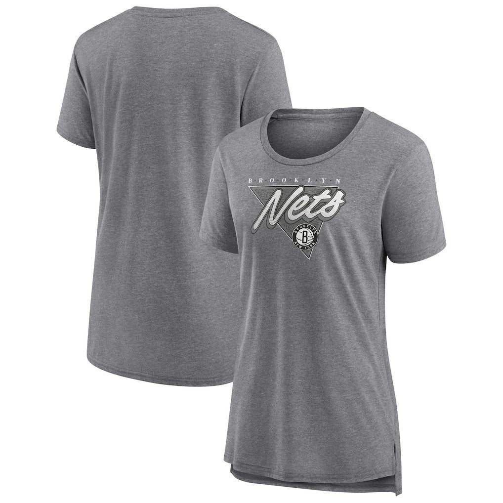 Heathered Gray Brooklyn Nets Women's True Classics Tri-Blend T-Shirt | NBA