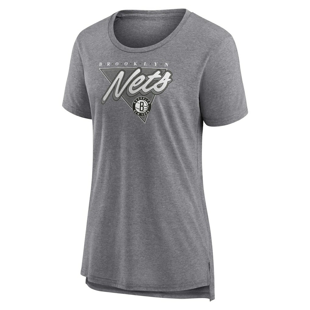 Heathered Gray Brooklyn Nets Women's True Classics Tri-Blend T-Shirt | NBA