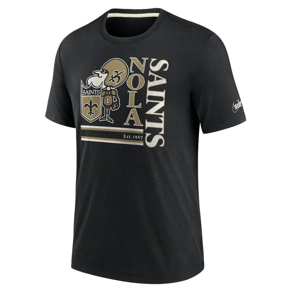 New Orleans Saints Wordmark Logo Tri-Blend T-Shirt | NFL Sale
