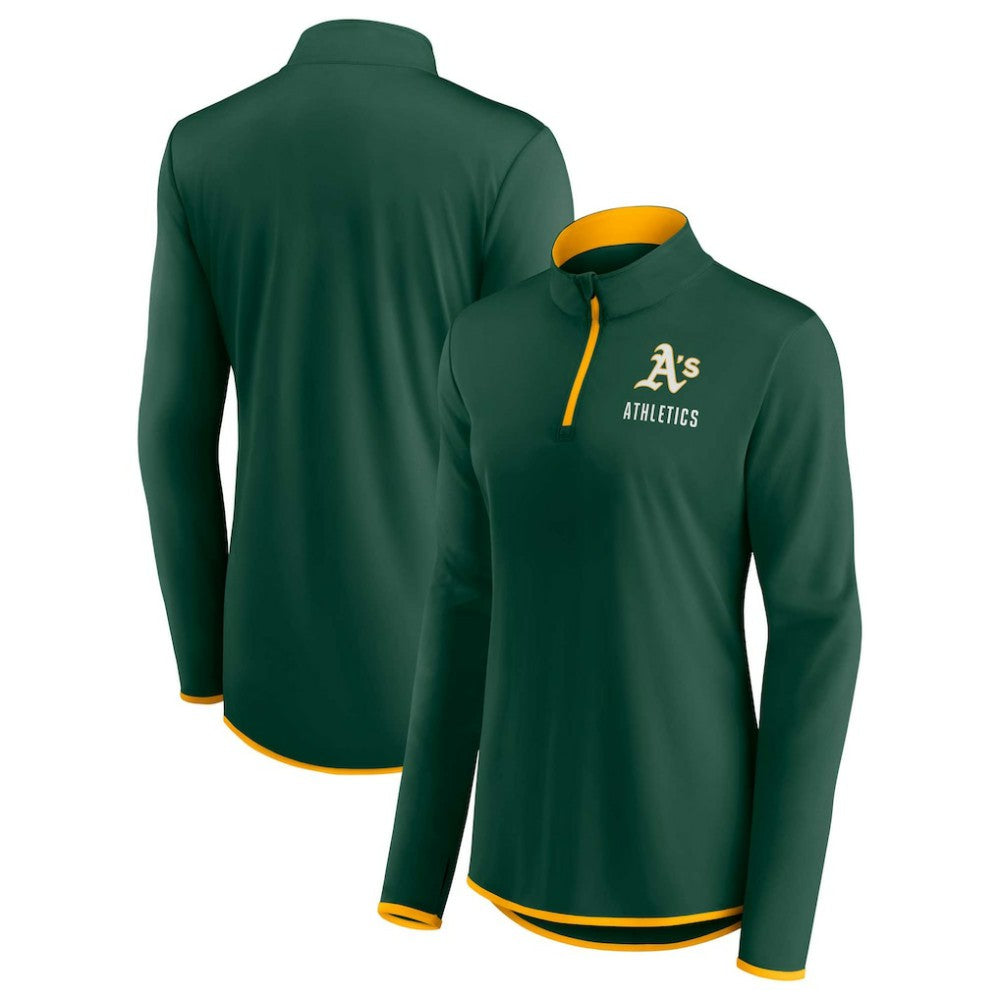 Athletics Fanatics Women's Worth The Drive Quarter-Zip Jacket - MLB Jackets