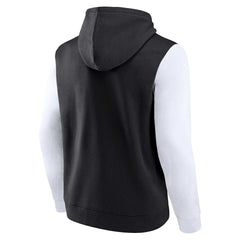Black/White Brooklyn Nets Attack Colorblock Pullover Hoodie | NBA