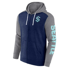 Seattle Kraken Fanatics Down and Distance Full-Zip Hoodie -  NHL Hoodies