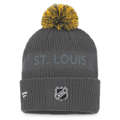 St. Louis Blues Fanatics Authentic Pro Home Ice Cuffed Knit Hat with Pom -  NHL Hats