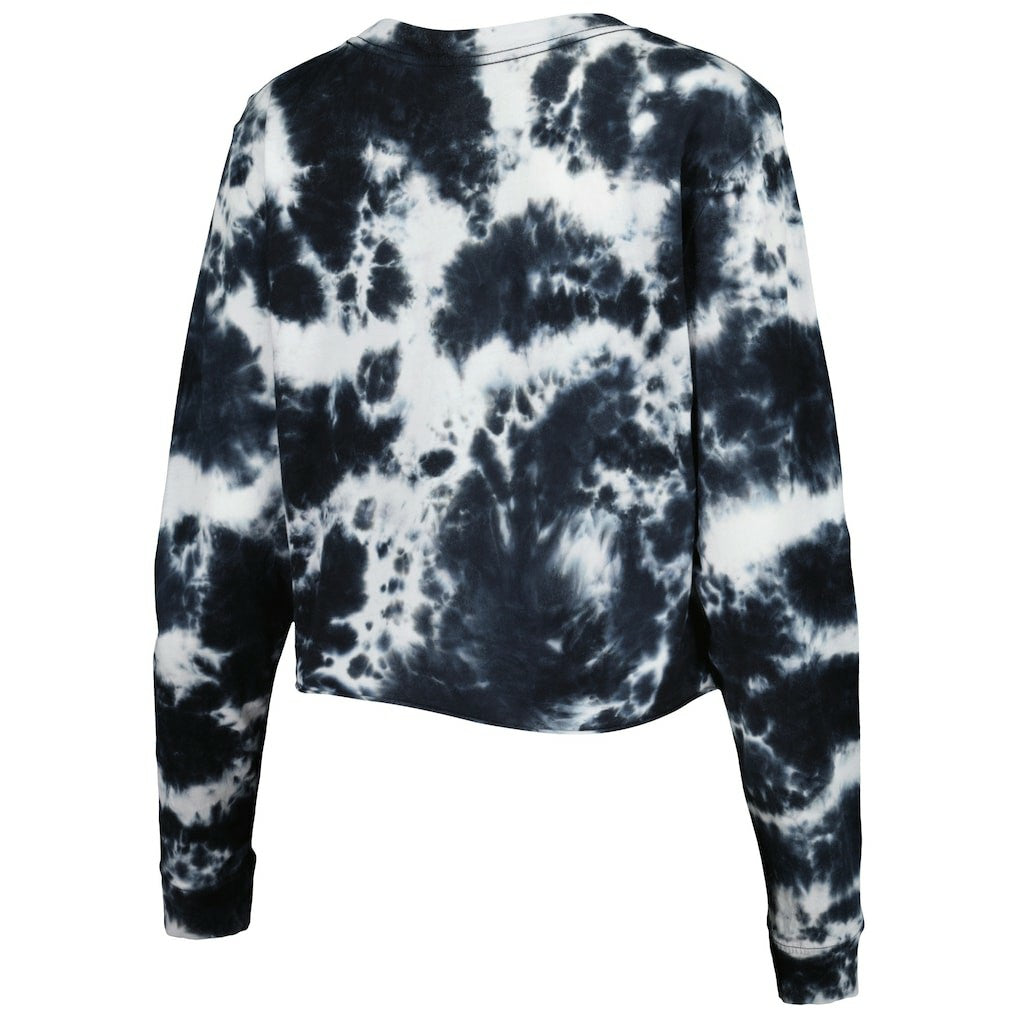 Black Chicago Bulls Women's Tie Dye Cropped Long Sleeve T-Shirt sale | NBA