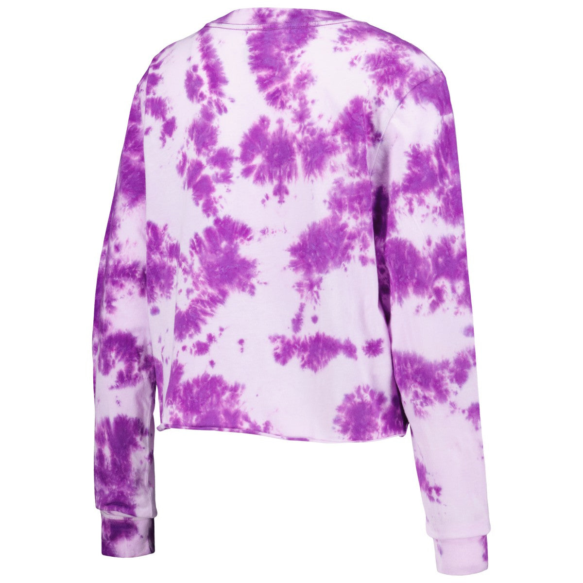 Purple Los Angeles Lakers Women's Tie Dye Cropped Long Sleeve T-Shirt | NBA