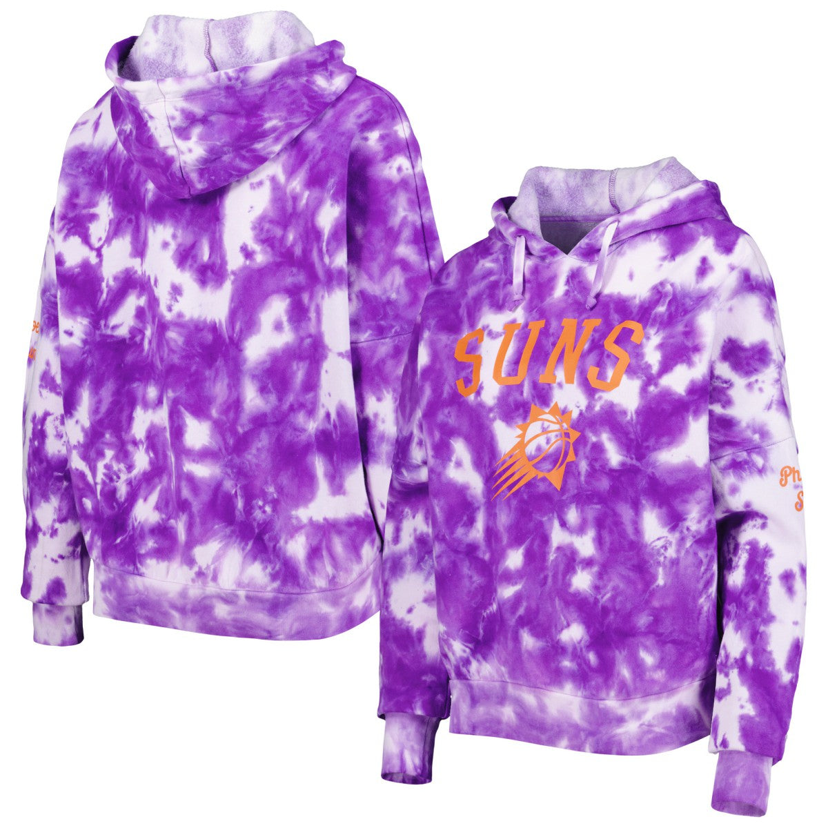 Purple Phoenix Suns Women's Brushed Cotton Tie-Dye Pullover Hoodie | NBA