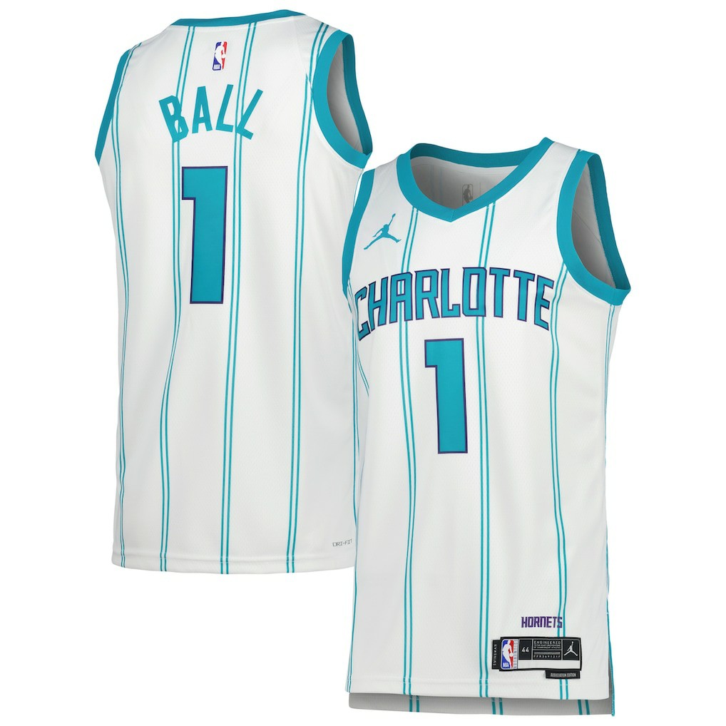 White LaMelo Ball Charlotte Hornets Jordan Brand Unisex Swingman Jersey | NBA