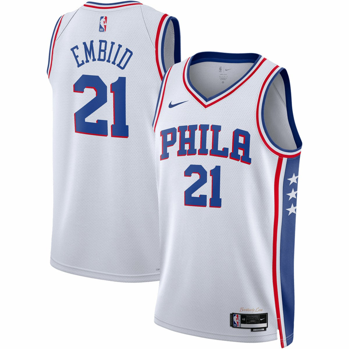White Joel Embiid Philadelphia 76ers Unisex Swingman Jersey | NBA