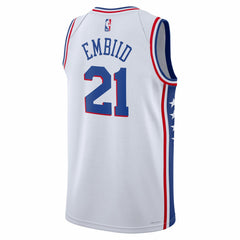 White Joel Embiid Philadelphia 76ers Unisex Swingman Jersey | NBA