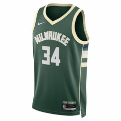 Hunter Green Giannis Antetokounmpo Milwaukee Bucks Unisex Swingman Jersey | NBA