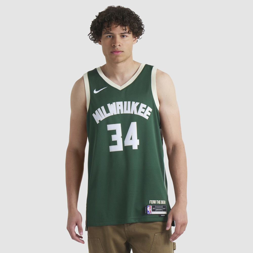 Hunter Green Giannis Antetokounmpo Milwaukee Bucks Unisex Swingman Jersey | NBA