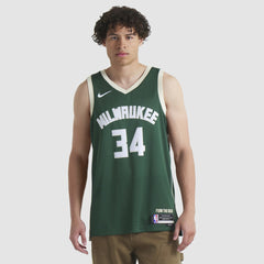 Hunter Green Giannis Antetokounmpo Milwaukee Bucks Unisex Swingman Jersey | NBA