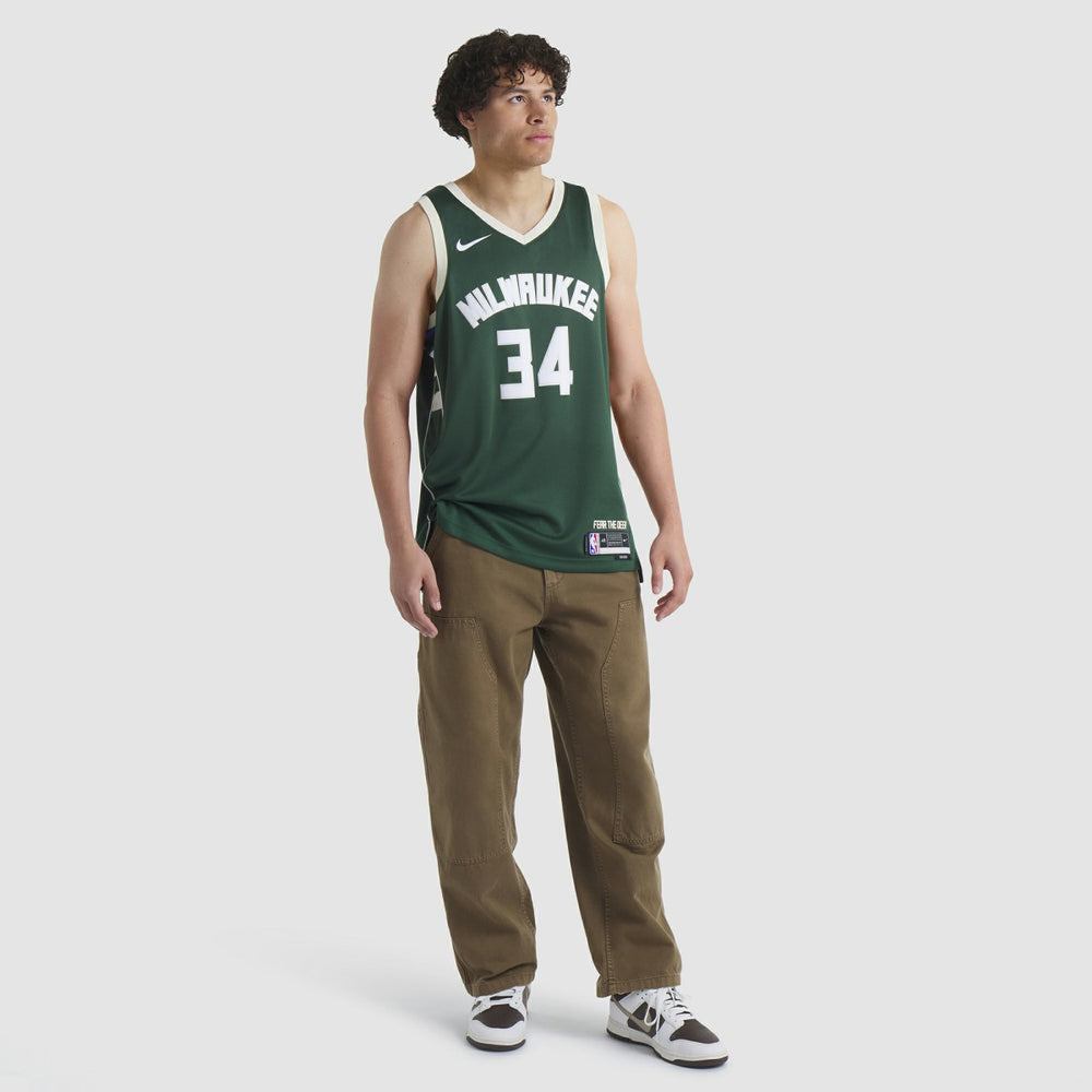 Hunter Green Giannis Antetokounmpo Milwaukee Bucks Unisex Swingman Jersey | NBA