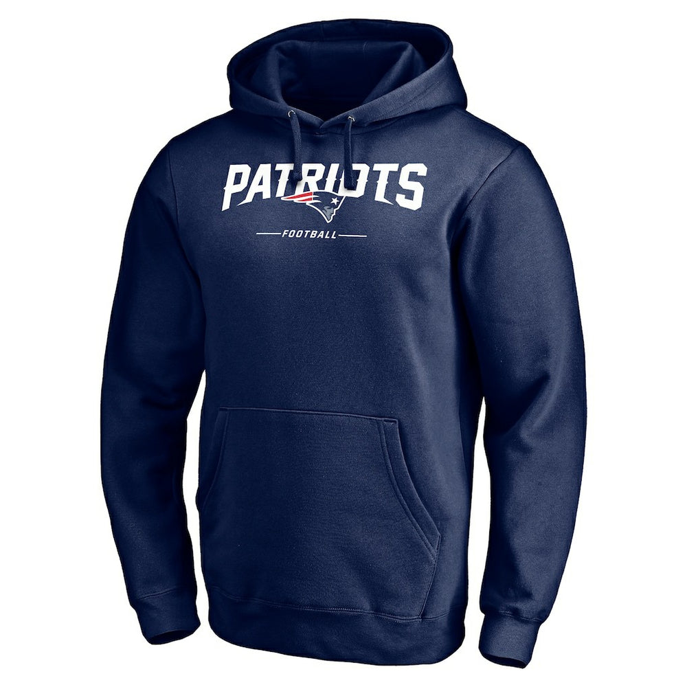New England Patriots Logo Team Lockup Fitted Pullover Hoodie | NFL Discount