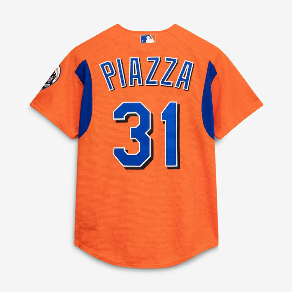 Mike Piazza New York Mets Mitchell & Ness Cooperstown Collection Mesh Batting Practice Button-Up Jersey - MLB Jerseys
